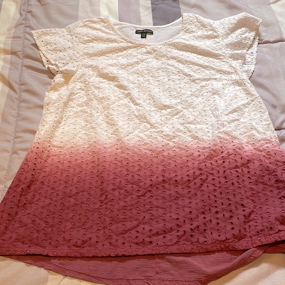 Lane Bryant cranberry summer shirt 14/16!